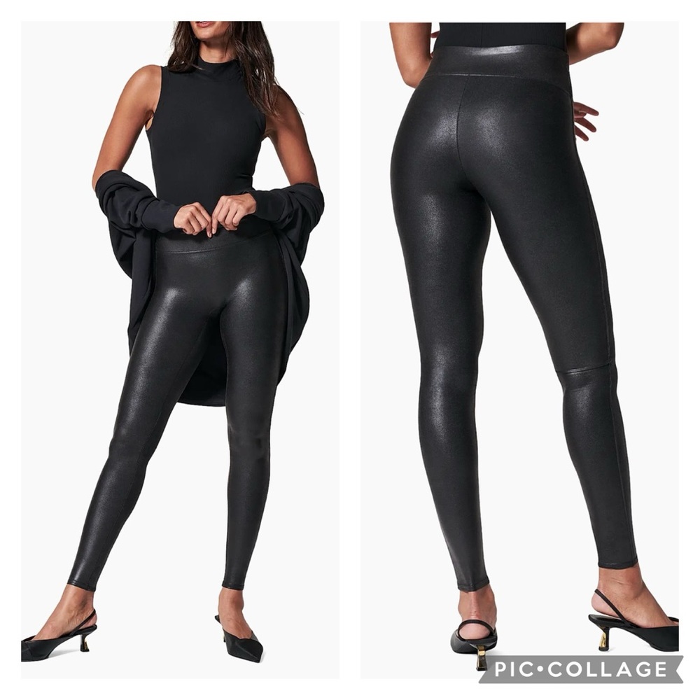 EUC Spanx Faux Leather Leggings